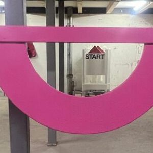 Hängegatter mit Halbkreisen in 300 cm uni pink
