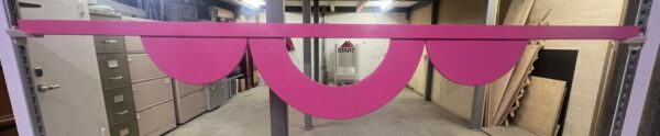 Hängegatter mit Halbkreisen in 300 cm uni pink