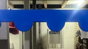 Halbkreisplanke klein in 300 cm uni blau