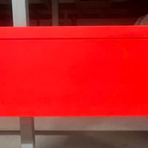 Planke mit Fries in 300 cm uni Leuchtrot