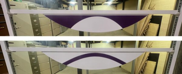 Bogenplanke weiss, violett
