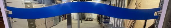 Wellenplanke in 300 cm uni blau