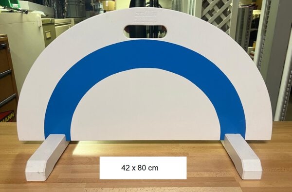 Bogenunterbau aus Holz weiss/blau