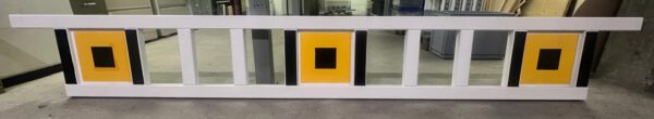 Hängegatter in 350 cm weiss/gelb/schwarz