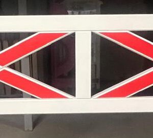 X Hängegatter in 350 cm weiss/rot