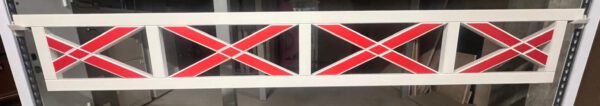 X Hängegatter in 350 cm weiss/rot