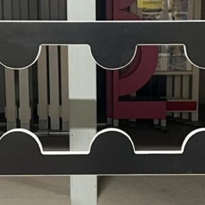 Hängegatter mit Halbkreisen in 250 cm weiss/schwarz