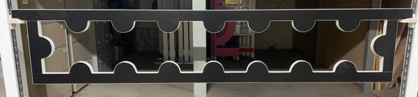 Hängegatter mit Halbkreisen in 250 cm weiss/schwarz