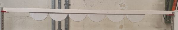 1 x Hängeplanke in 300 cm, grundiert mit Halbkreisen