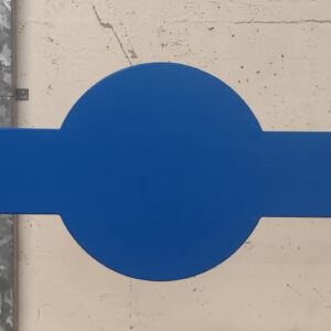 Hängeplanke in 300 cm mit Kreis uni blau