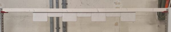 1 x Hängeplanke in 300 cm, grundiert mit Rechtecken