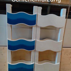 Welleneinfang in weiss und blau