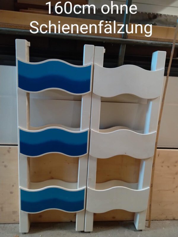 Welleneinfang in weiss und blau